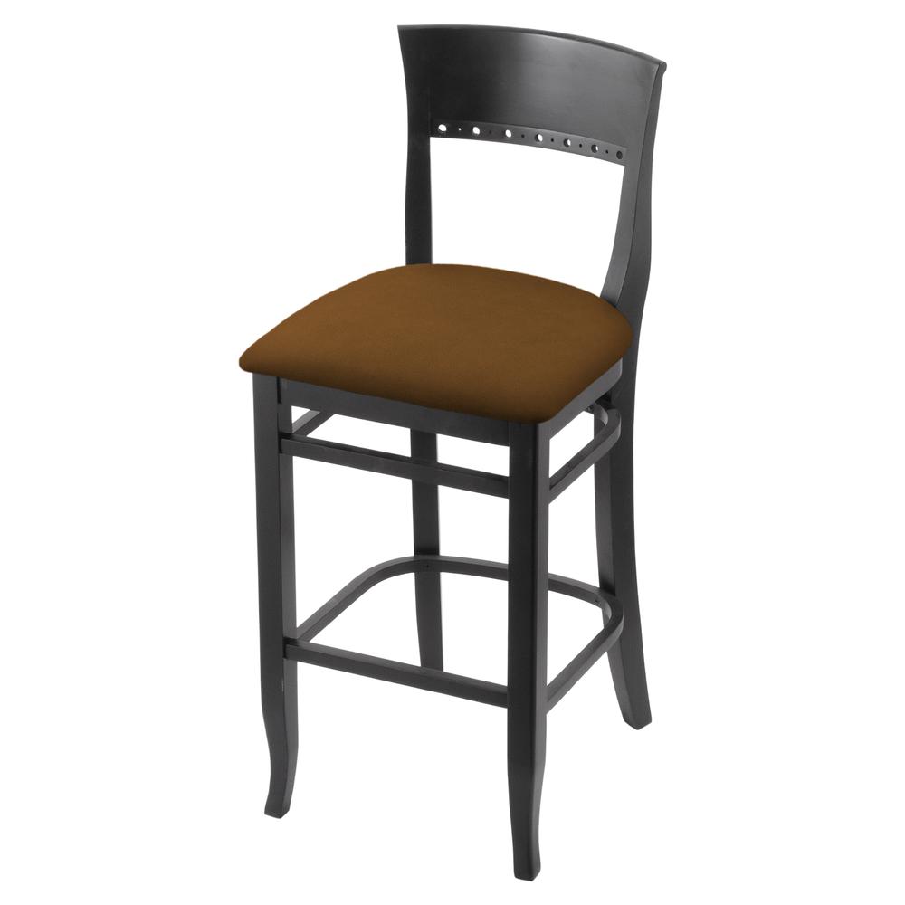 3160 30" Bar Stool with Black Finish and Canter Thatch Seat. Picture 1