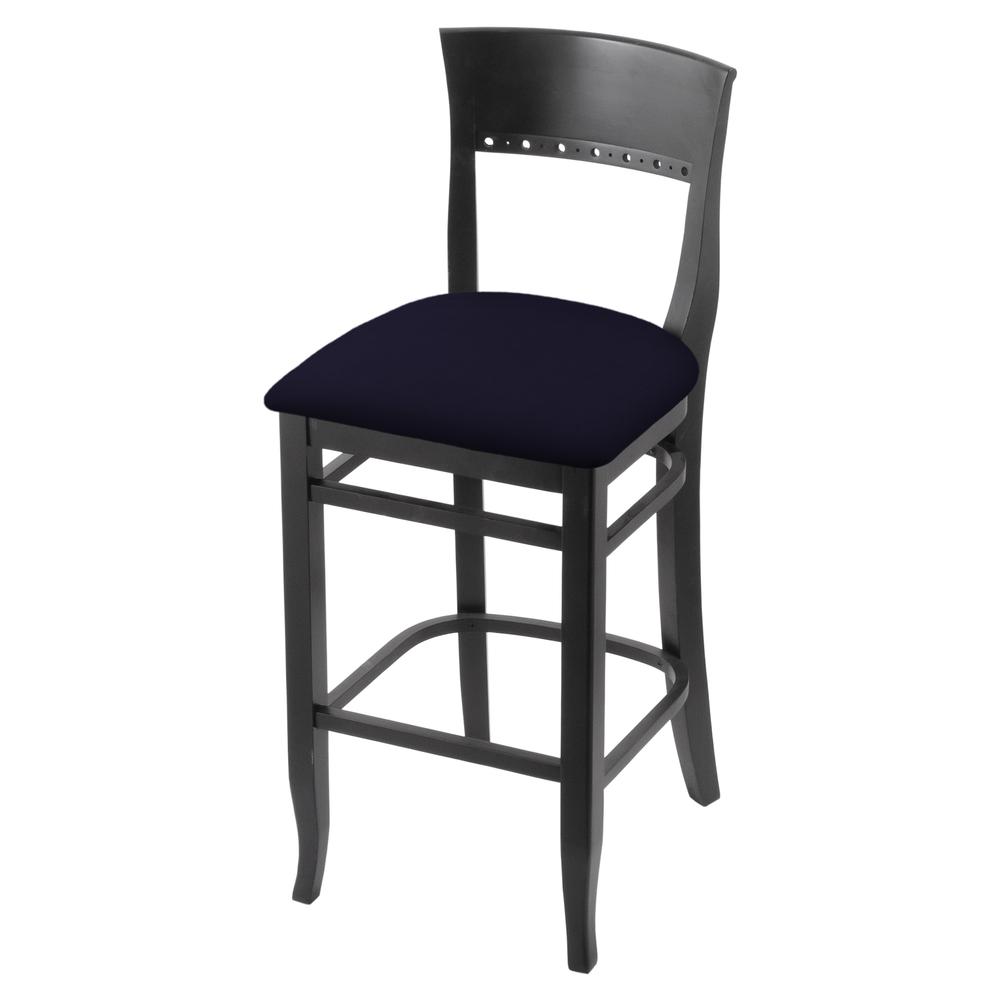 3160 30" Bar Stool with Black Finish and Canter Twilight Seat. Picture 1