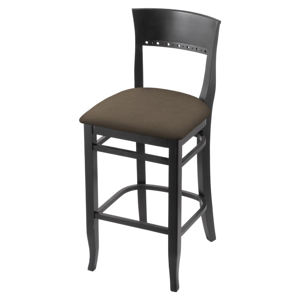 3160 30" Bar Stool with Black Finish and Canter Earth Seat. Picture 1