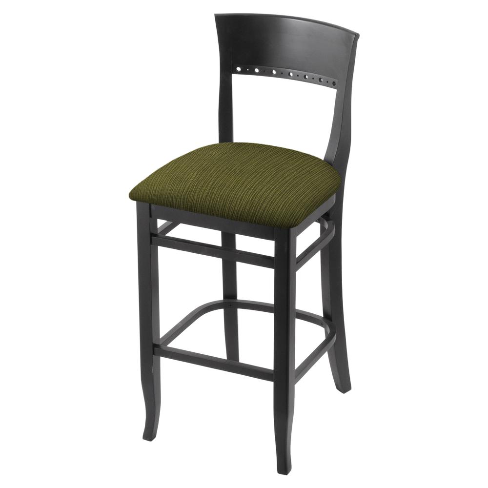 3160 30" Bar Stool with Black Finish and Graph Parrot Seat. Picture 1