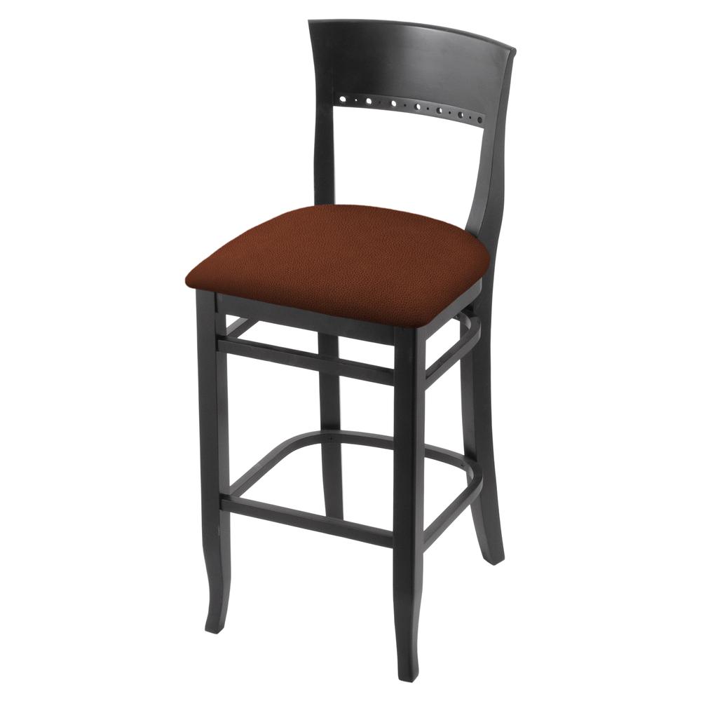 3160 30" Bar Stool with Black Finish and Rein Adobe Seat. Picture 1