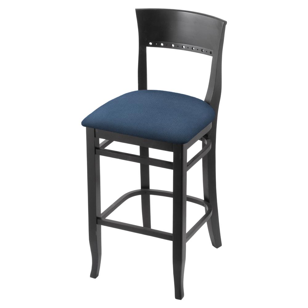 3160 30" Bar Stool with Black Finish and Rein Bay Seat. Picture 1