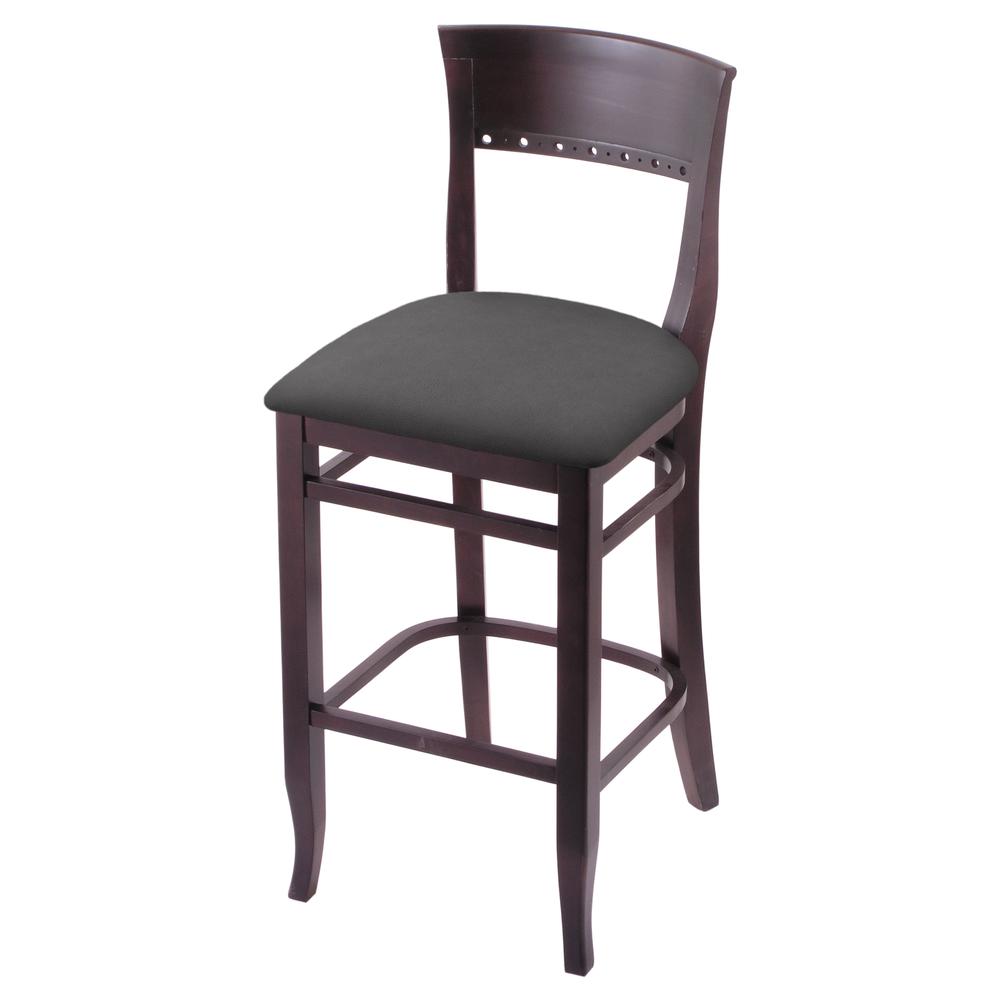 3160 30" Bar Stool with Dark Cherry Finish and Canter Storm Seat. Picture 1