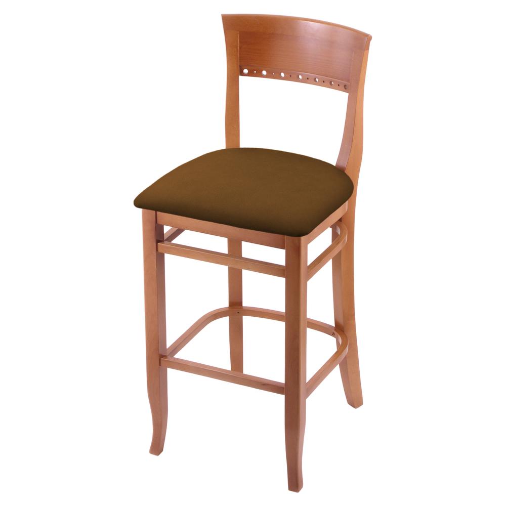 3160 30" Bar Stool with Medium Finish and Canter Thatch Seat. Picture 1