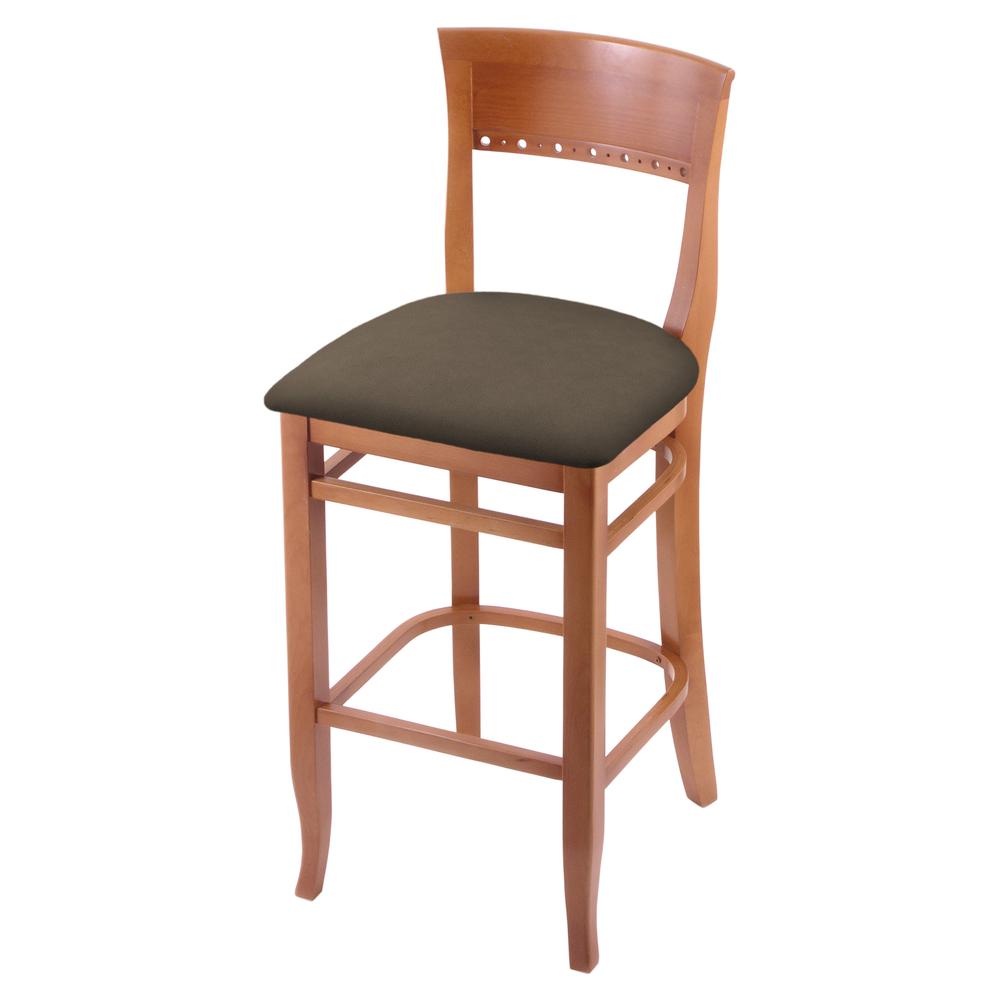 3160 30" Bar Stool with Medium Finish and Canter Earth Seat. Picture 1