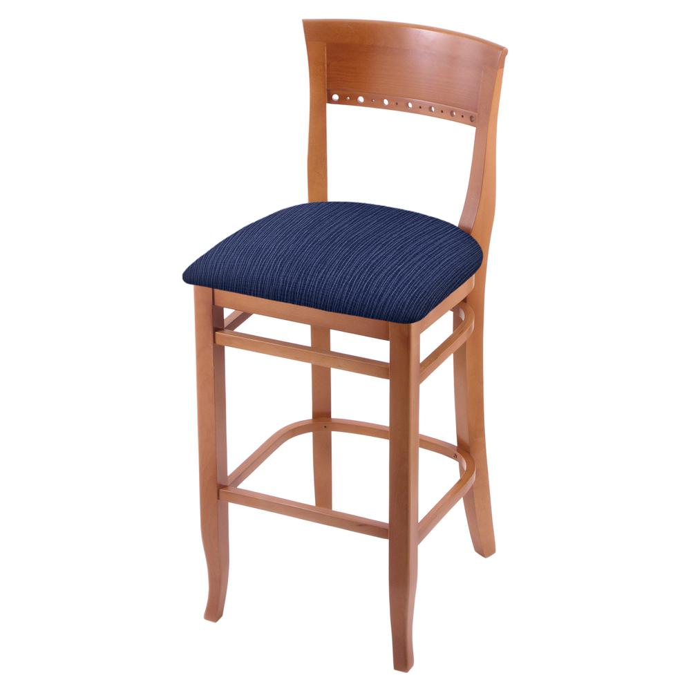 3160 30" Bar Stool with Medium Finish and Graph Anchor Seat. Picture 1