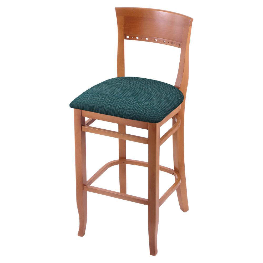 3160 30" Bar Stool with Medium Finish and Graph Tidal Seat. The main picture.