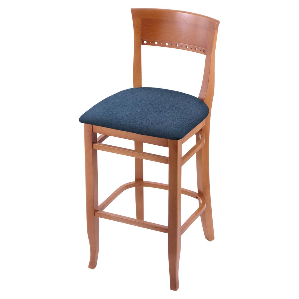 3160 30" Bar Stool with Medium Finish and Rein Bay Seat. Picture 1