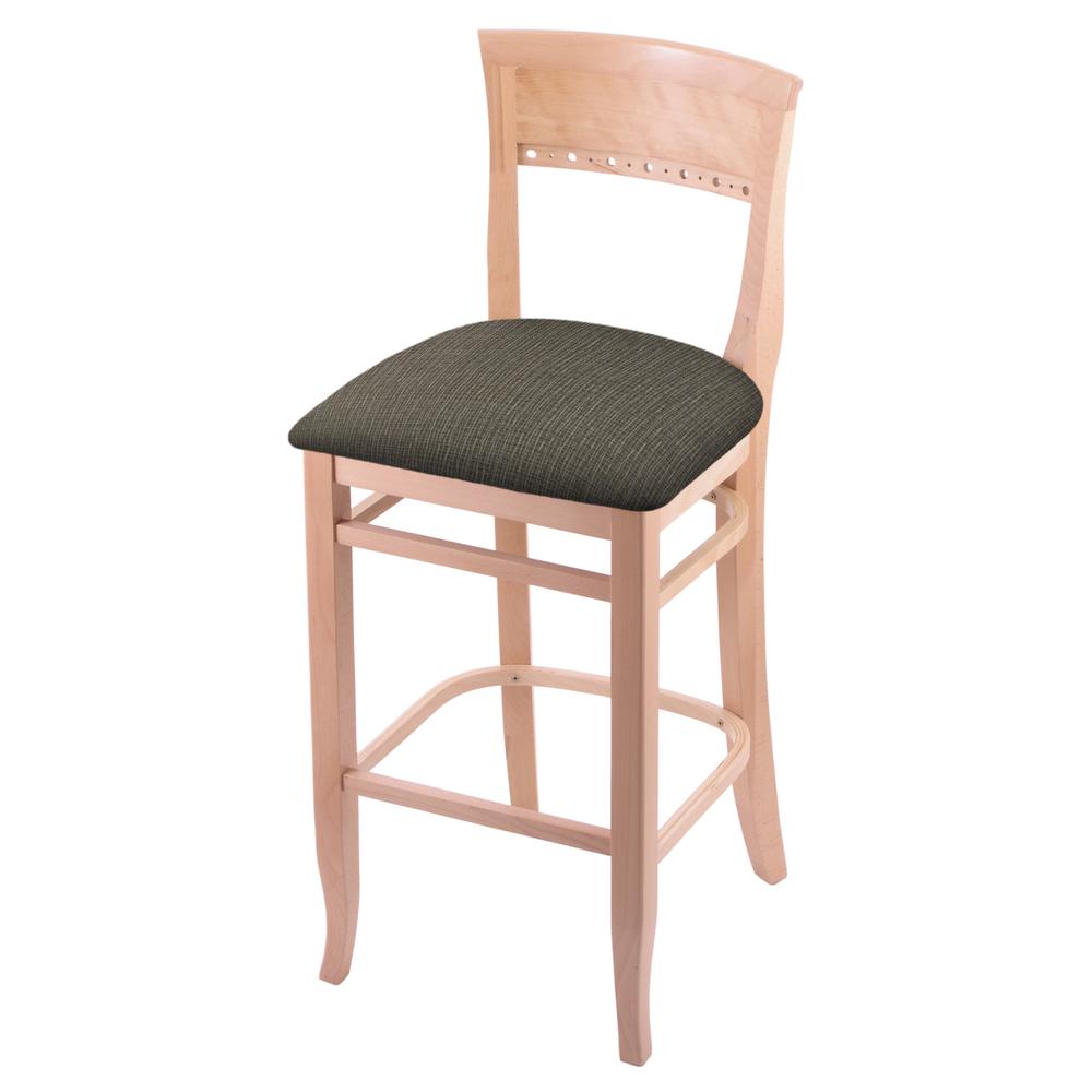 3160 30" Bar Stool with Natural Finish and Graph Chalice Seat. Picture 1