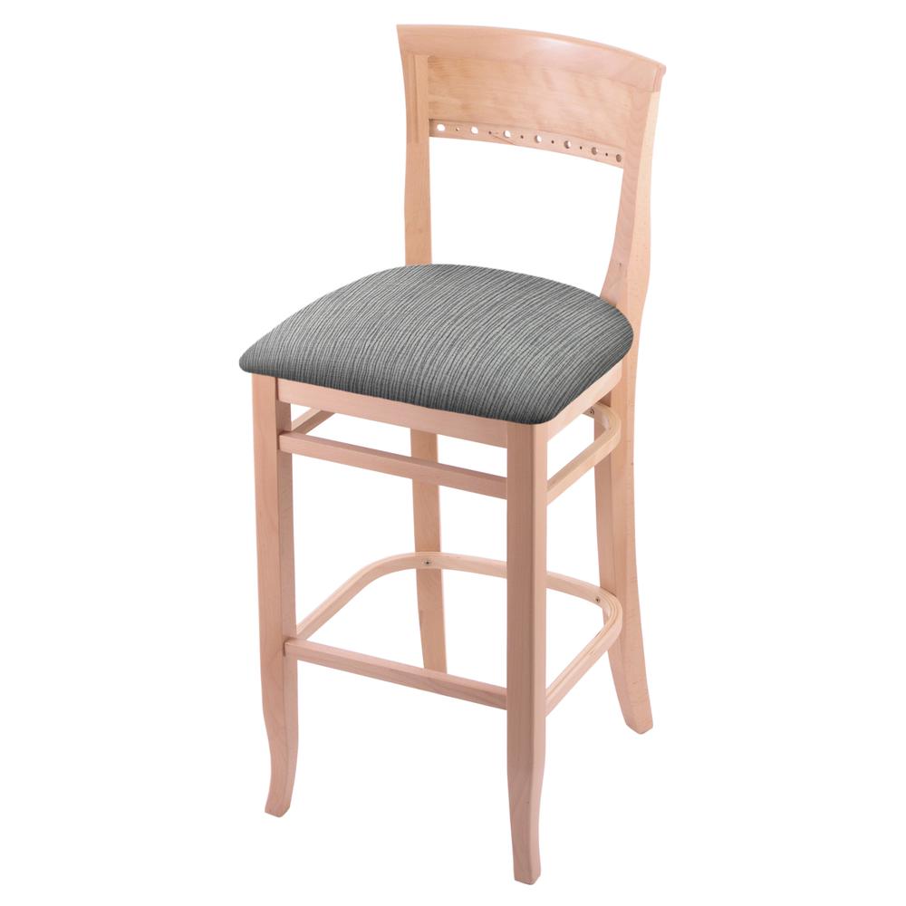 3160 30" Bar Stool with Natural Finish and Graph Alpine Seat. Picture 1