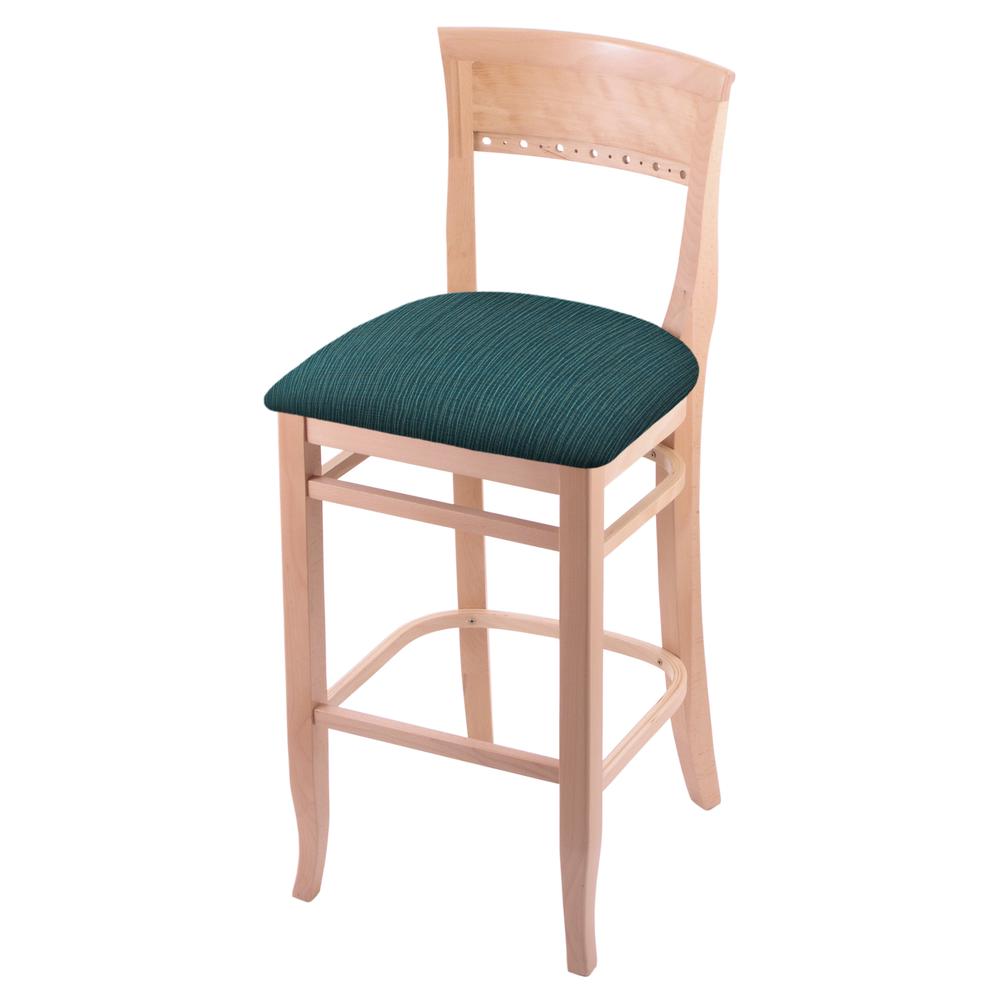 3160 30" Bar Stool with Natural Finish and Graph Tidal Seat. Picture 1