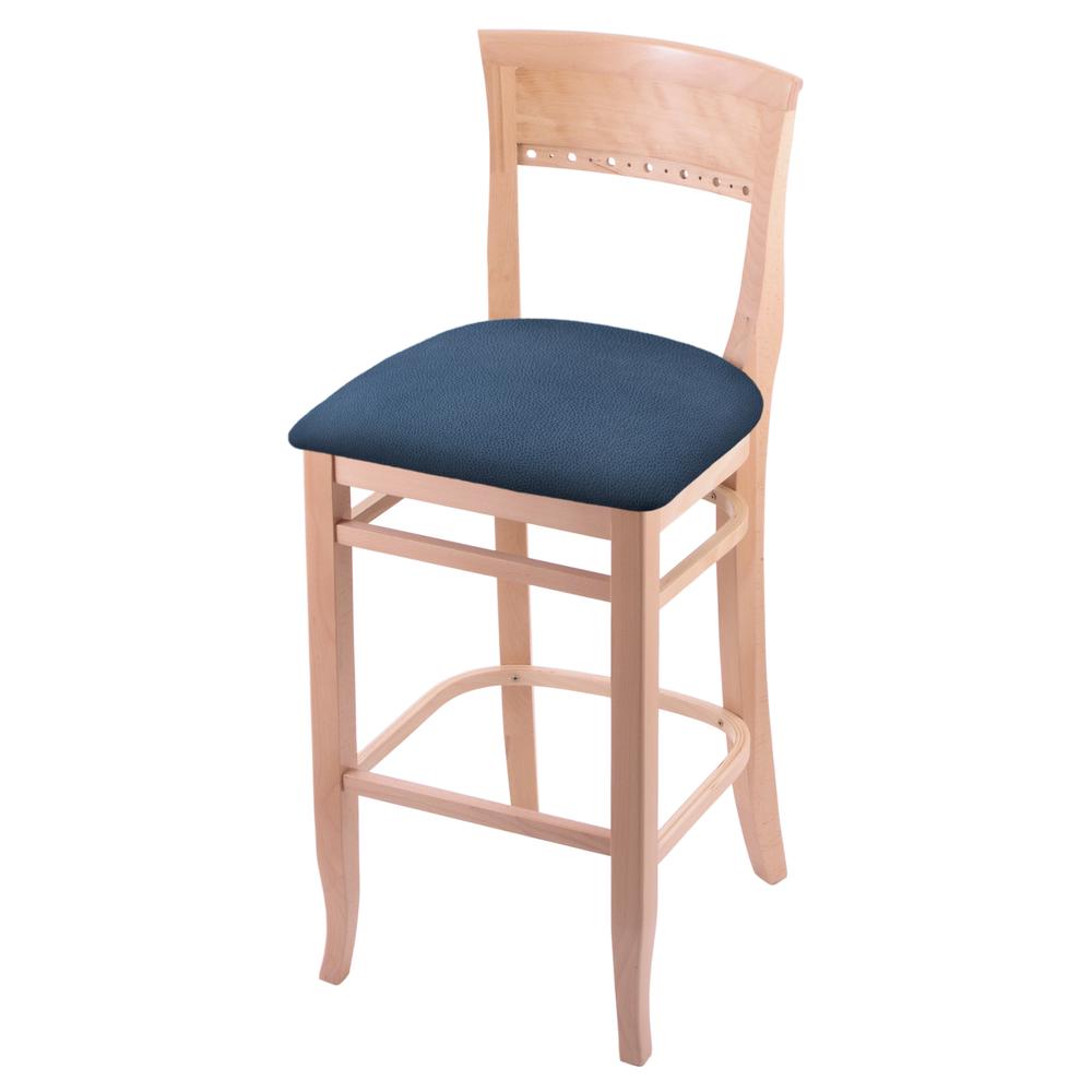 3160 30" Bar Stool with Natural Finish and Rein Bay Seat. The main picture.