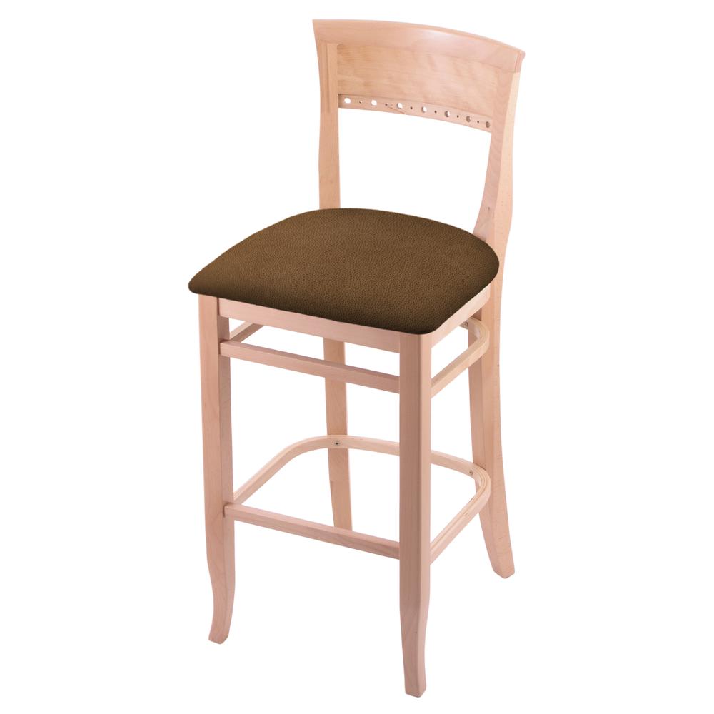 3160 30" Bar Stool with Natural Finish and Rein Thatch Seat. Picture 1