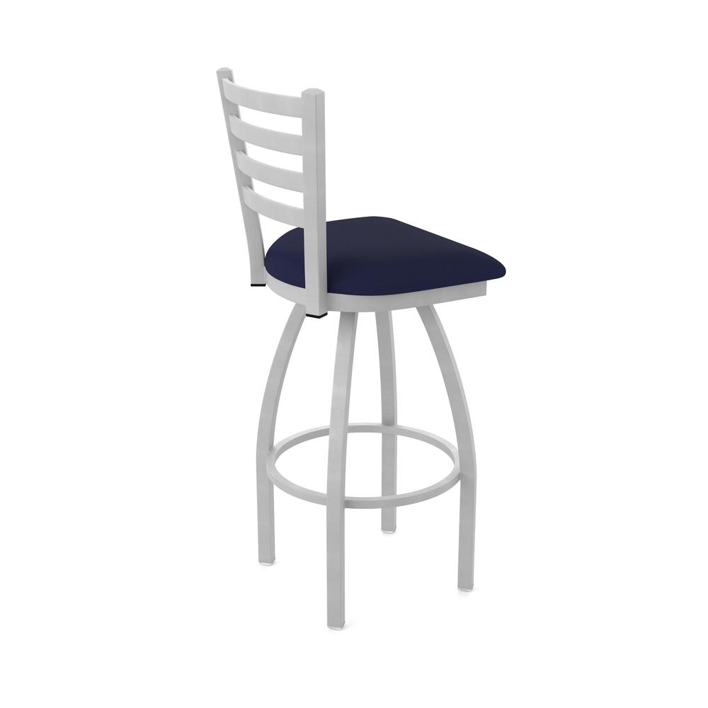 410 Jackie 36" Swivel Bar Stool with Anodized Nickel Finish and Canter Twilight Seat. Picture 2
