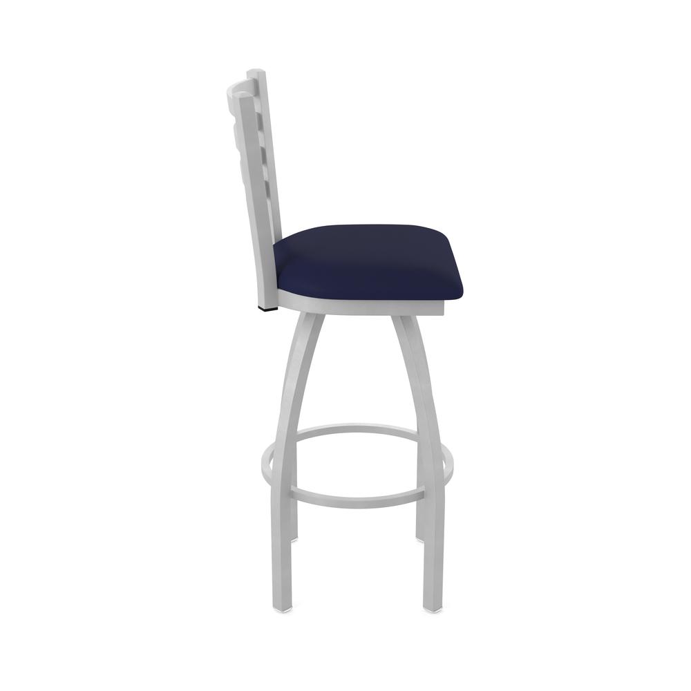410 Jackie 36" Swivel Bar Stool with Anodized Nickel Finish and Canter Twilight Seat. Picture 4