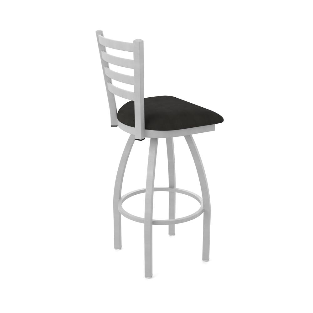 410 Jackie 36" Swivel Bar Stool with Anodized Nickel Finish and Canter Espresso Seat. Picture 2