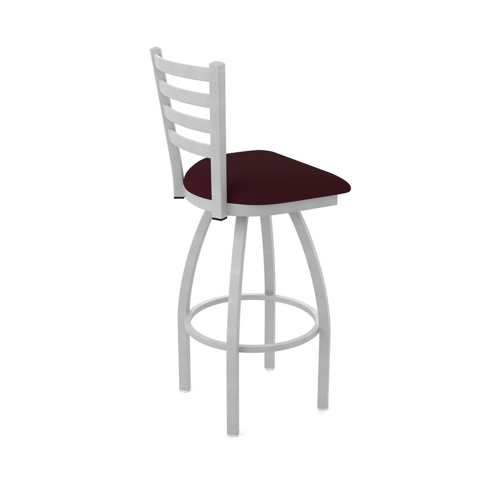 410 Jackie 36" Swivel Bar Stool with Anodized Nickel Finish and Canter Bordeaux Seat. Picture 2