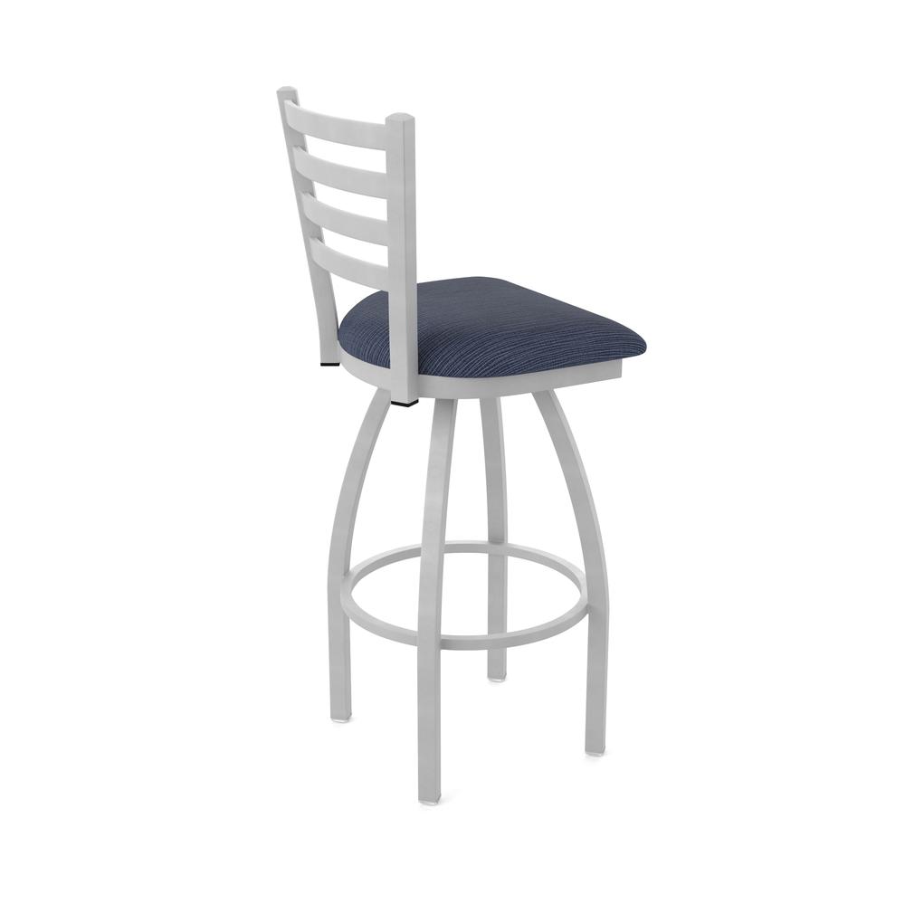 410 Jackie 36" Swivel Bar Stool with Anodized Nickel Finish and Graph Anchor Seat. Picture 2