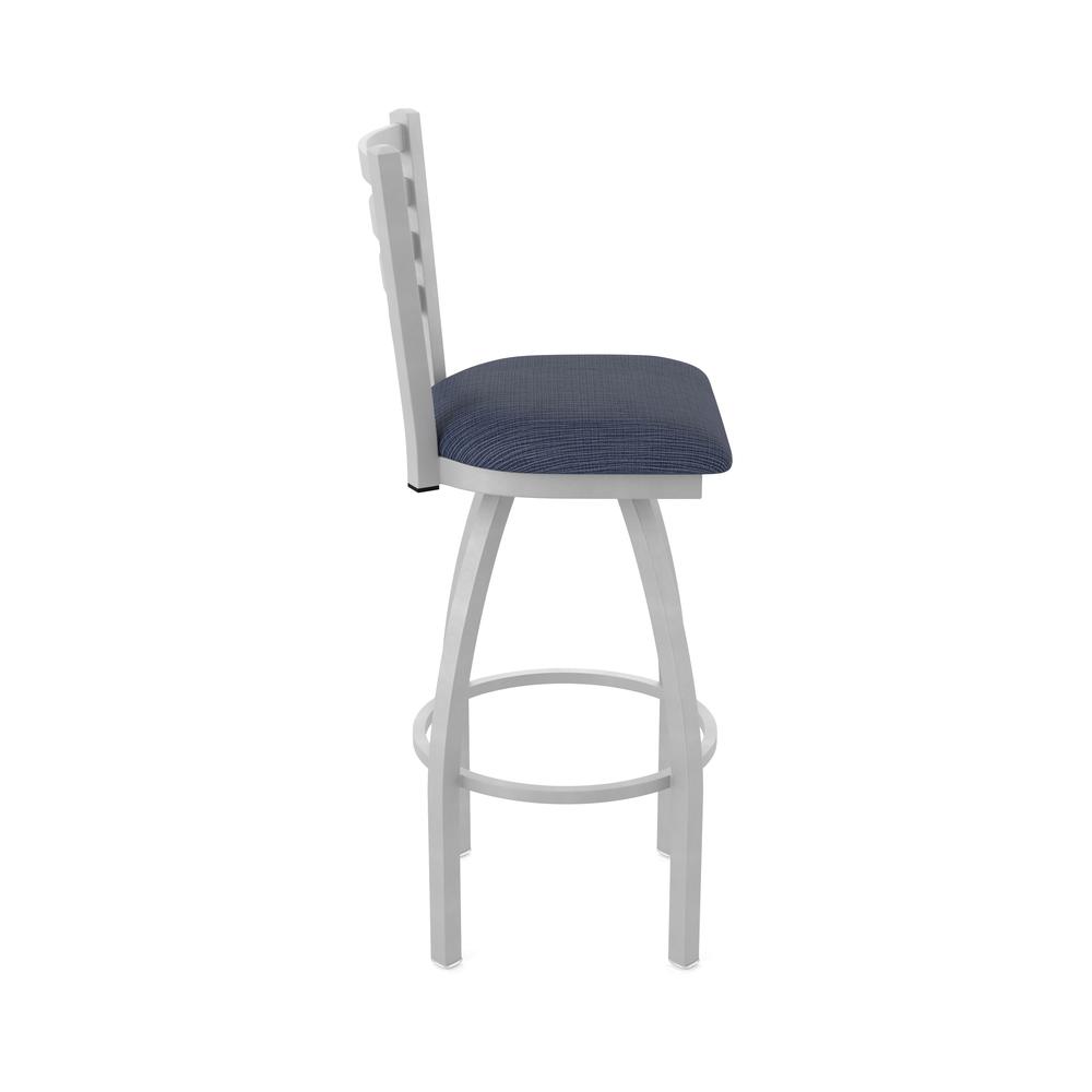 410 Jackie 36" Swivel Bar Stool with Anodized Nickel Finish and Graph Anchor Seat. Picture 4