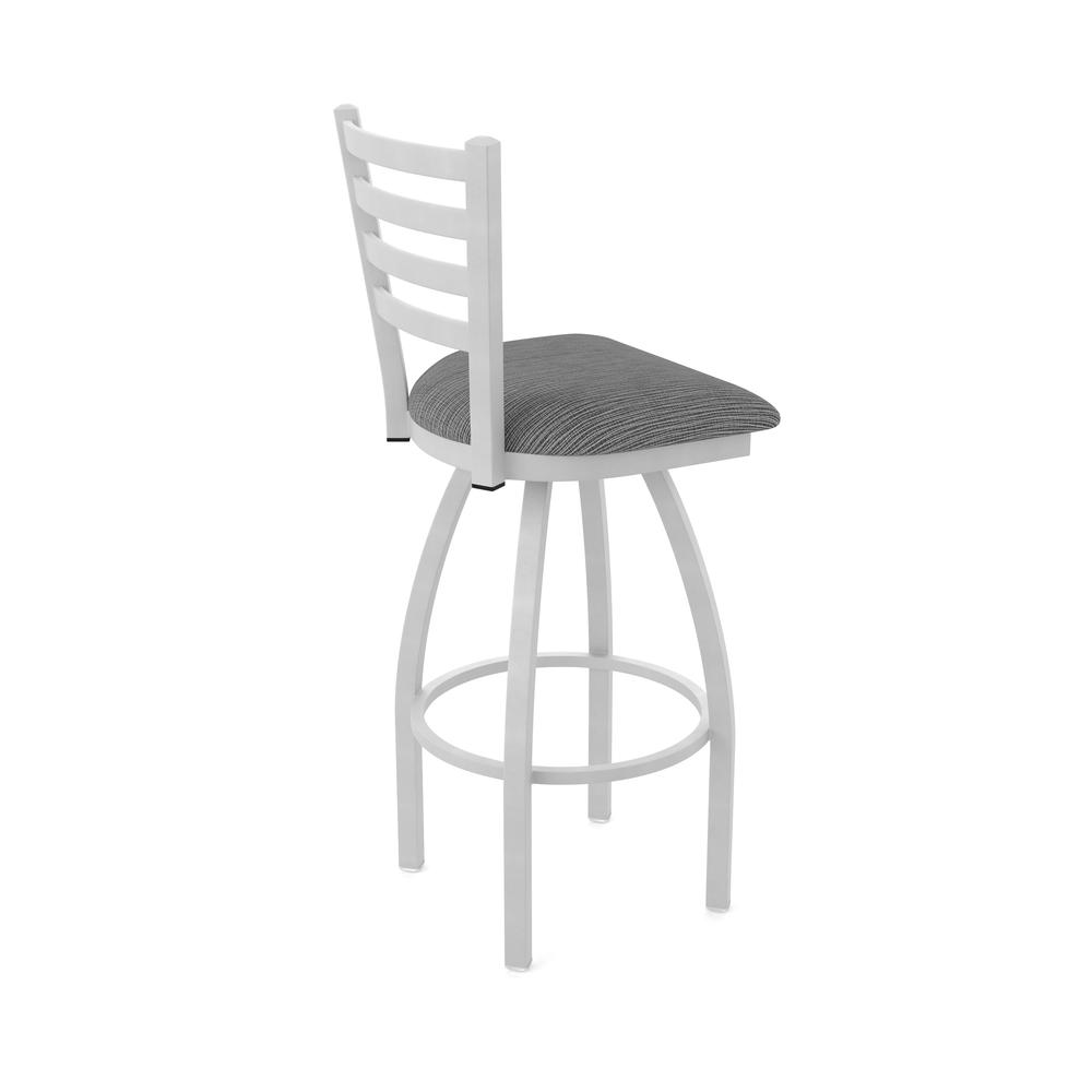 410 Jackie 36" Swivel Bar Stool with Anodized Nickel Finish and Graph Coal Seat. Picture 2