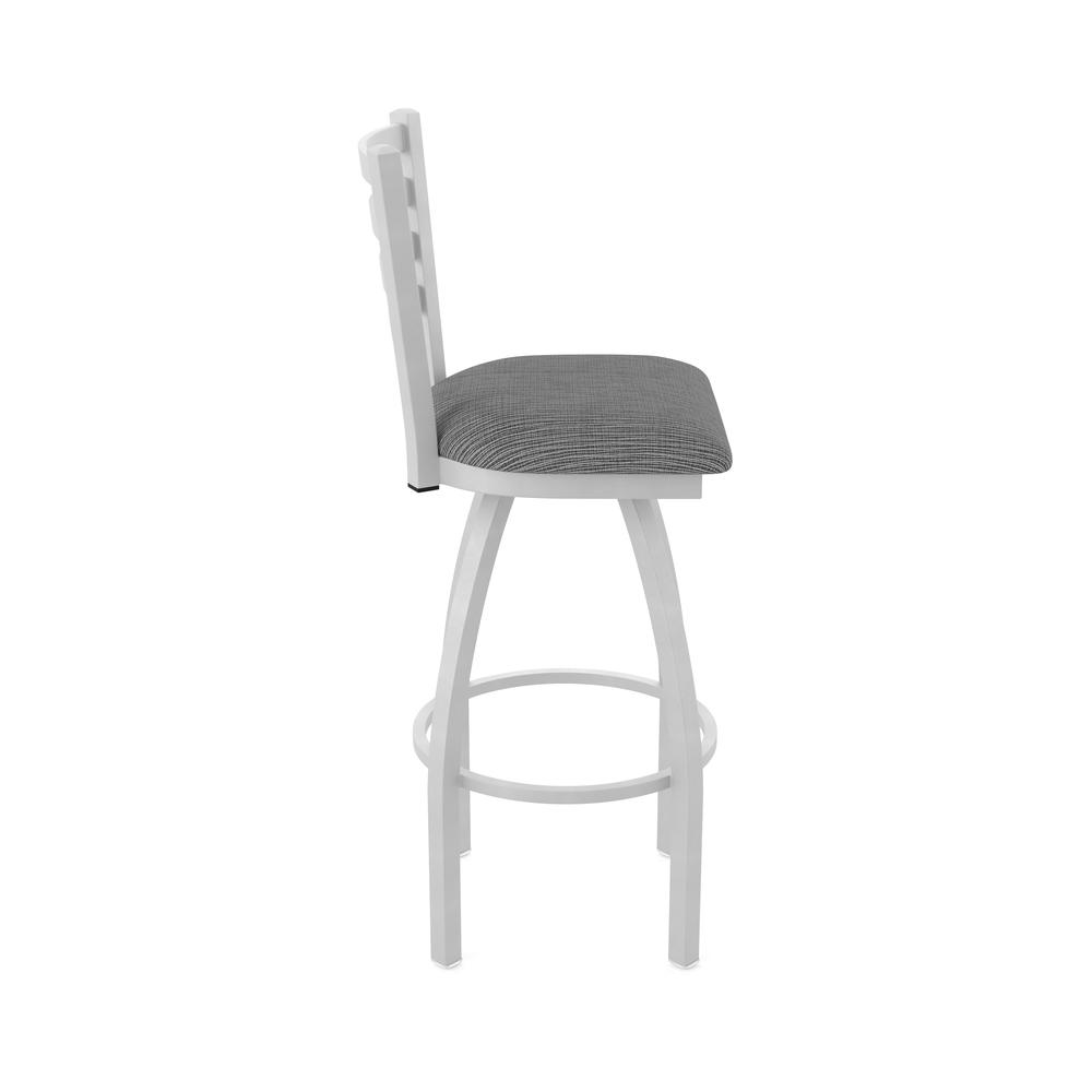 410 Jackie 36" Swivel Bar Stool with Anodized Nickel Finish and Graph Coal Seat. Picture 4