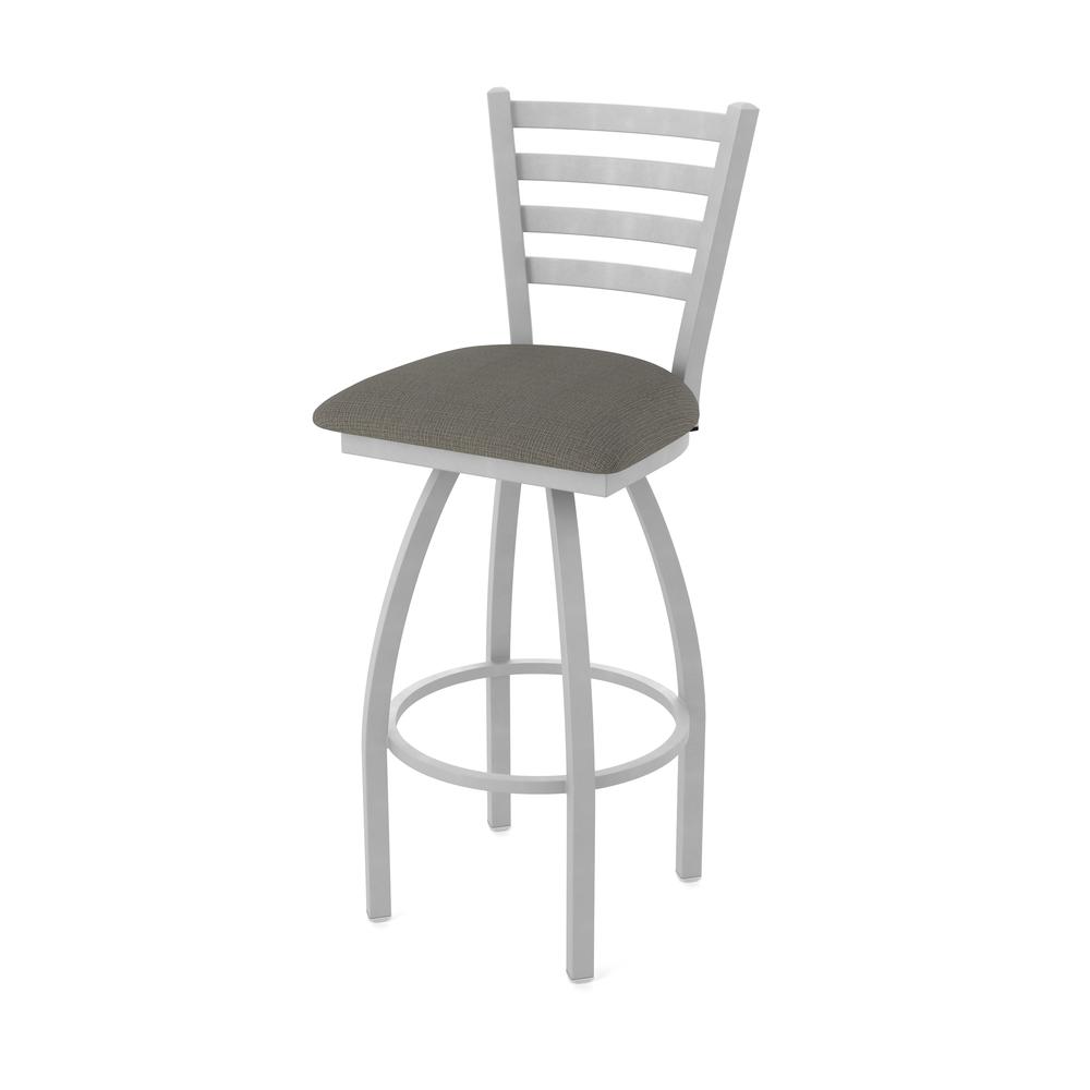 410 Jackie 36" Swivel Bar Stool with Anodized Nickel Finish and Graph Chalice Seat. Picture 1