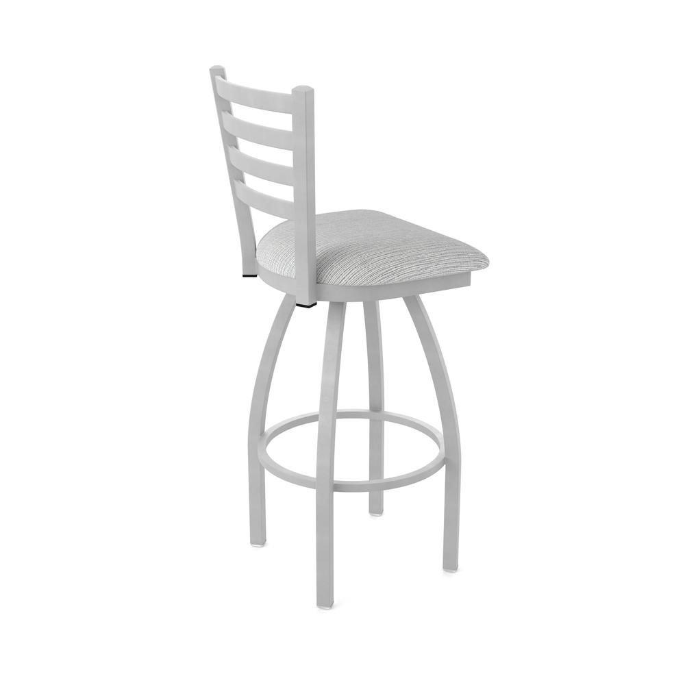 410 Jackie 36" Swivel Bar Stool with Anodized Nickel Finish and Graph Alpine Seat. Picture 2