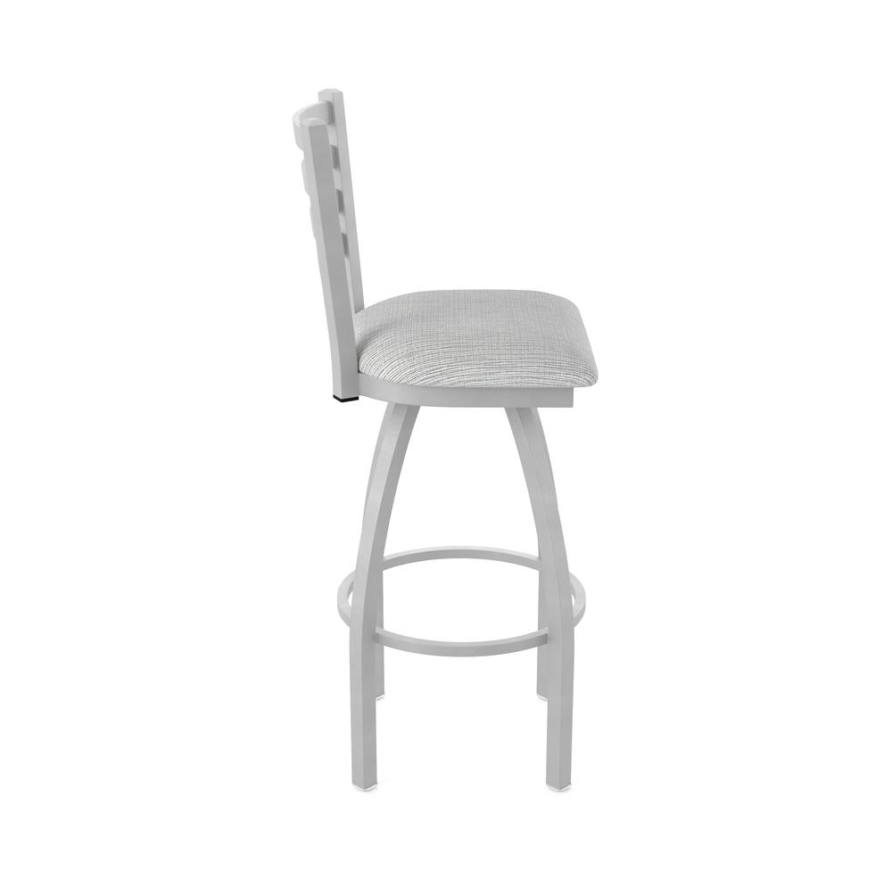 410 Jackie 36" Swivel Bar Stool with Anodized Nickel Finish and Graph Alpine Seat. Picture 4