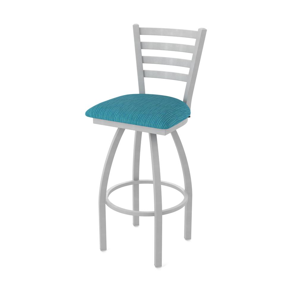 410 Jackie 36" Swivel Bar Stool with Anodized Nickel Finish and Graph Tidal Seat. Picture 1