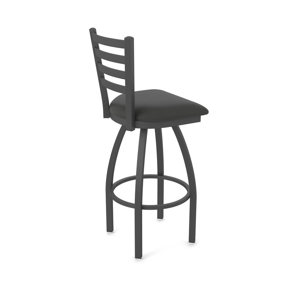 410 Jackie 36" Swivel Bar Stool with Pewter Finish and Canter Iron Seat. Picture 2