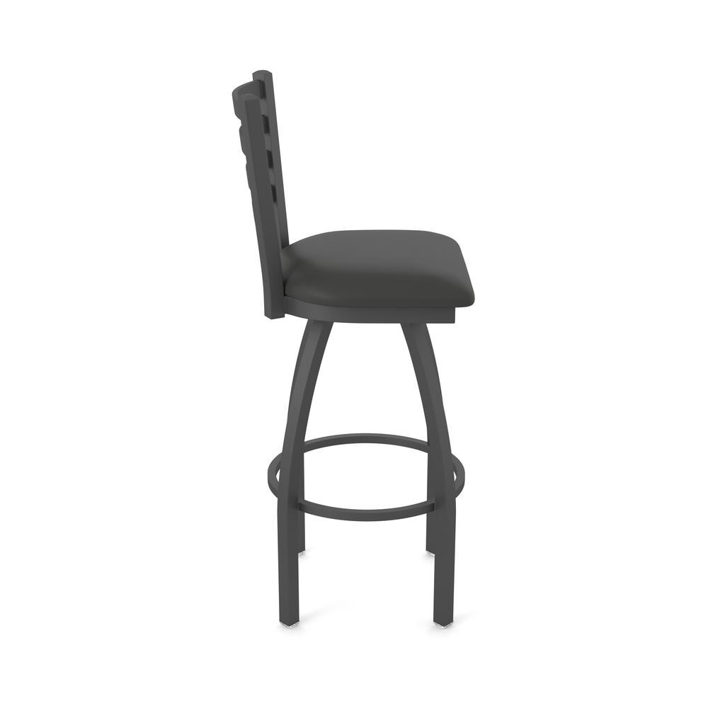 410 Jackie 36" Swivel Bar Stool with Pewter Finish and Canter Iron Seat. Picture 4