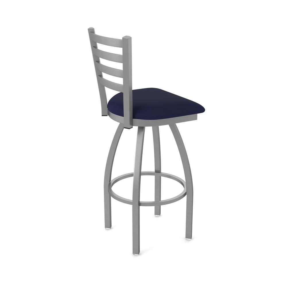 410 Jackie Stainless Steel 30" Swivel Bar Stool with Canter Twilight Seat. Picture 2