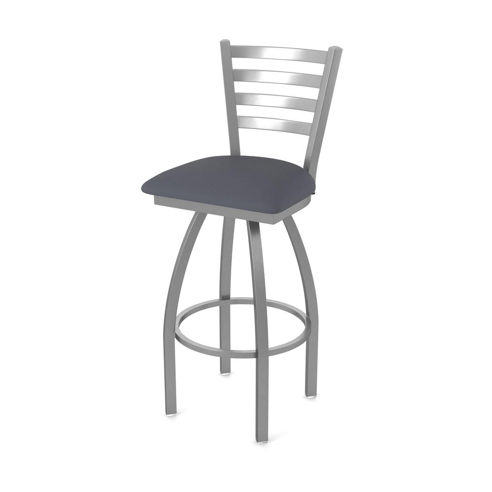 410 Jackie Stainless Steel 30" Swivel Bar Stool with Canter Storm Seat. Picture 1