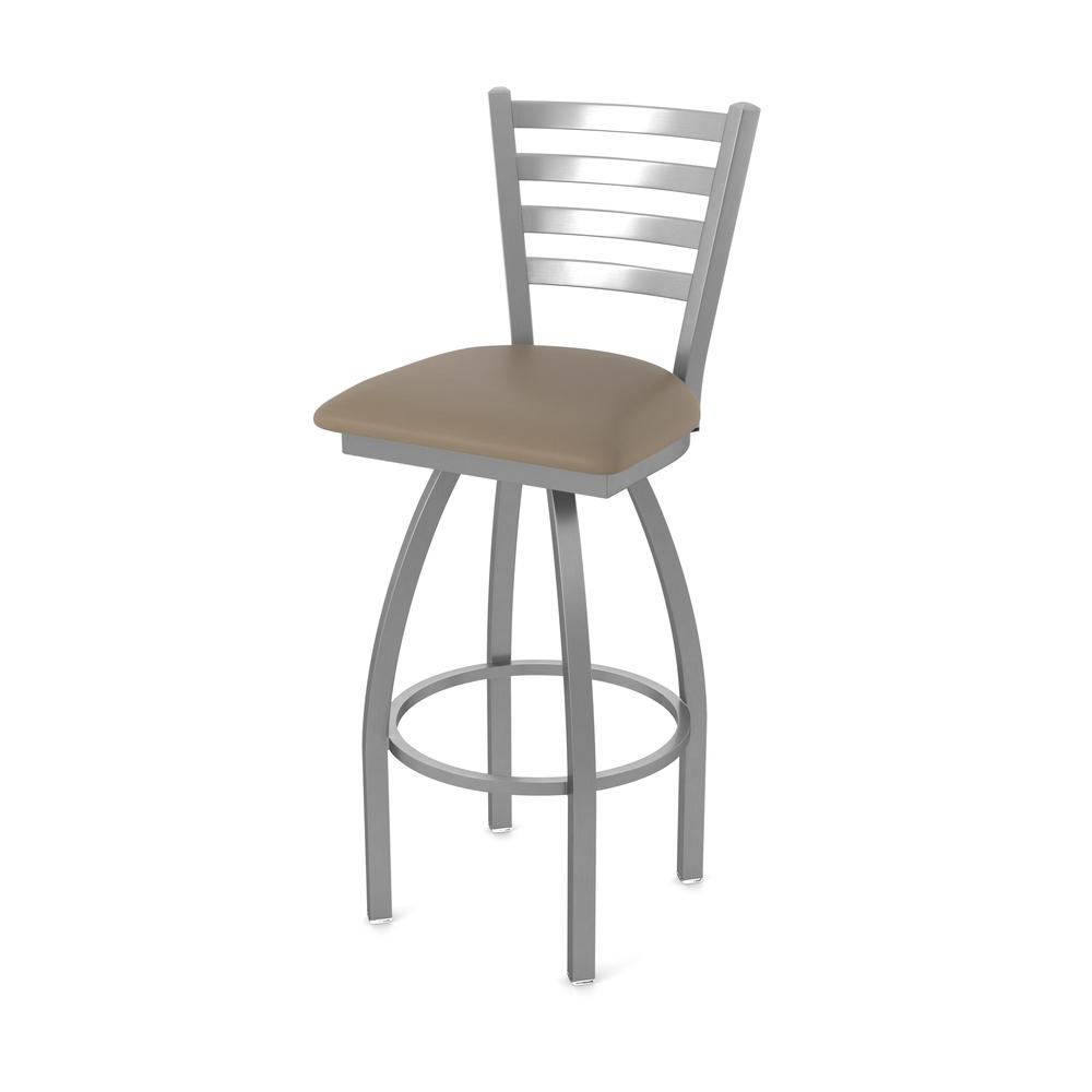 410 Jackie Stainless Steel 30" Swivel Bar Stool with Canter Earth Seat. Picture 1