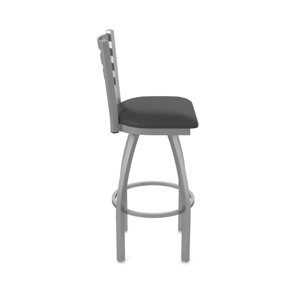 410 Jackie Stainless Steel 30" Swivel Bar Stool with Canter Iron Seat. Picture 4