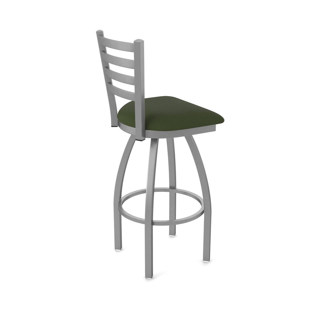410 Jackie Stainless Steel 30" Swivel Bar Stool with Canter Pine Seat. Picture 2