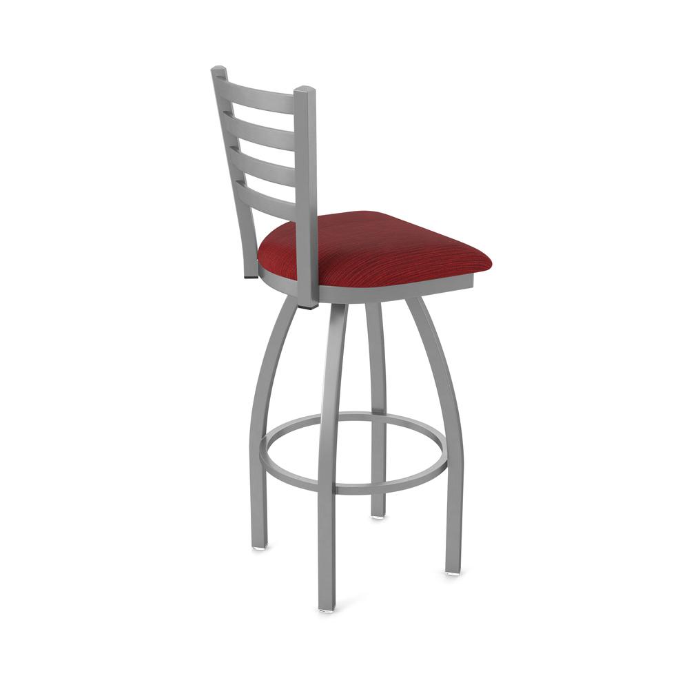 410 Jackie Stainless Steel 30" Swivel Bar Stool with Graph Ruby Seat. Picture 2