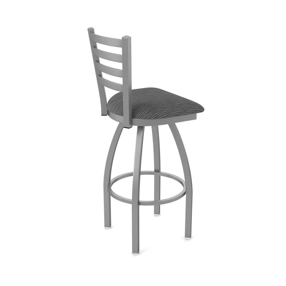 410 Jackie Stainless Steel 30" Swivel Bar Stool with Graph Coal Seat. Picture 2