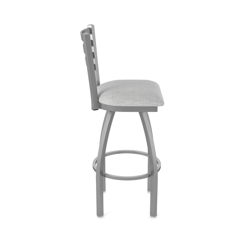 410 Jackie Stainless Steel 30" Swivel Bar Stool with Graph Alpine Seat. Picture 4