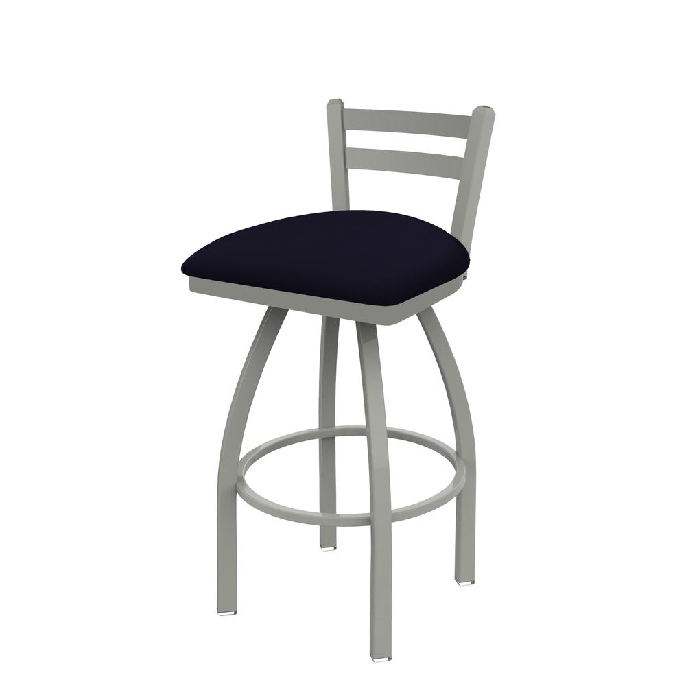 411 Jackie 30" Low Back Swivel Bar Stool with Anodized Nickel Finish and Canter Twilight Seat. The main picture.