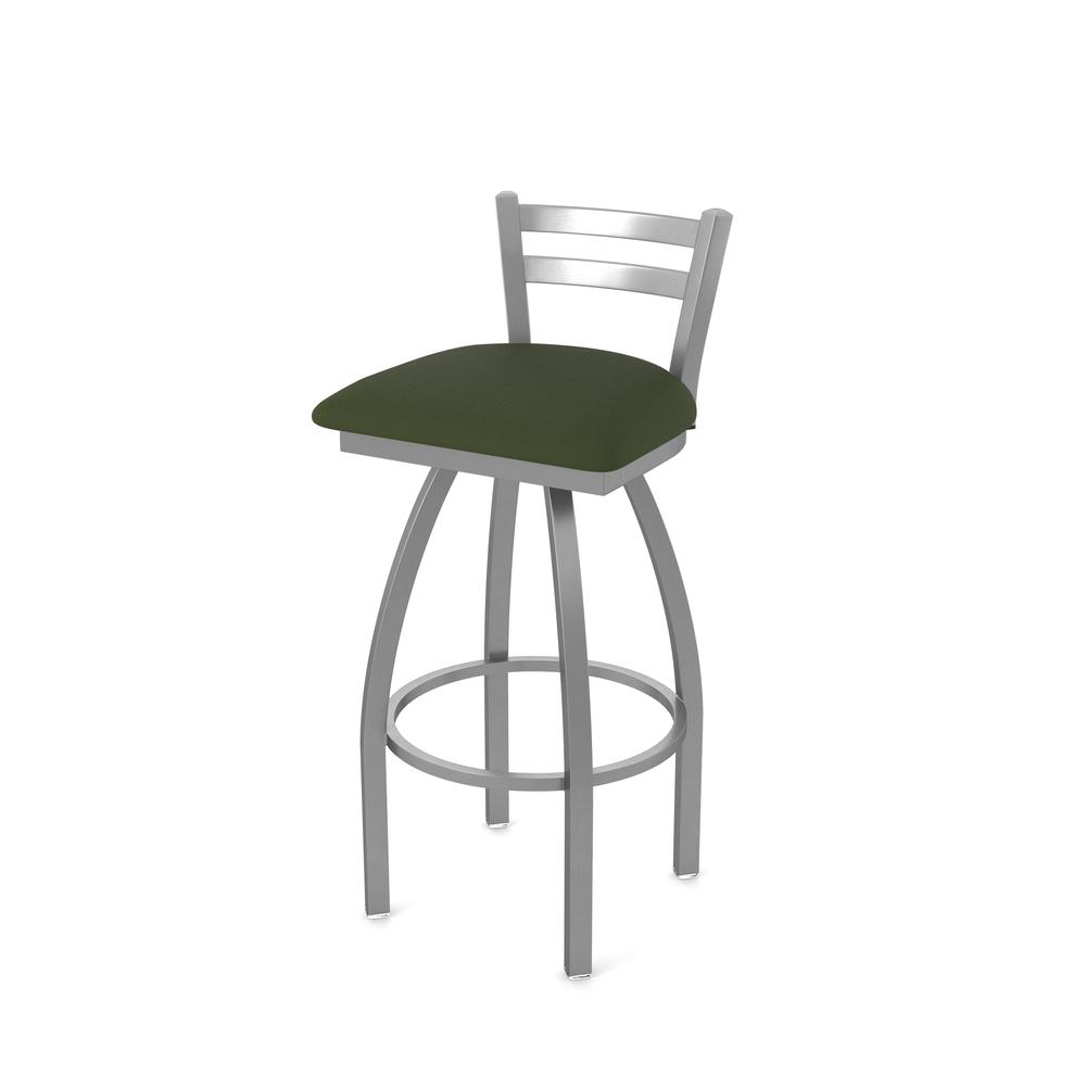 411 Jackie Low Back Stainless Steel 30" Swivel Bar Stool with Canter Pine Seat. Picture 1