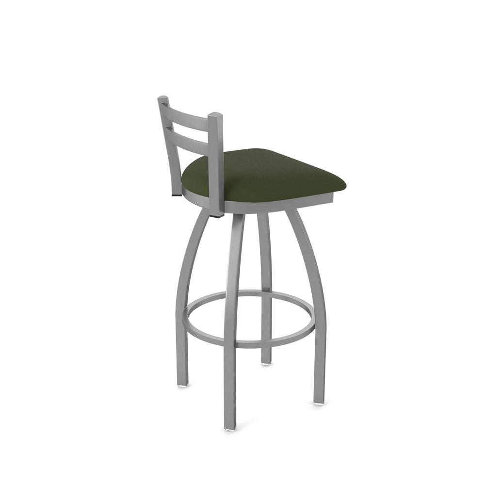 411 Jackie Low Back Stainless Steel 30" Swivel Bar Stool with Canter Pine Seat. Picture 2
