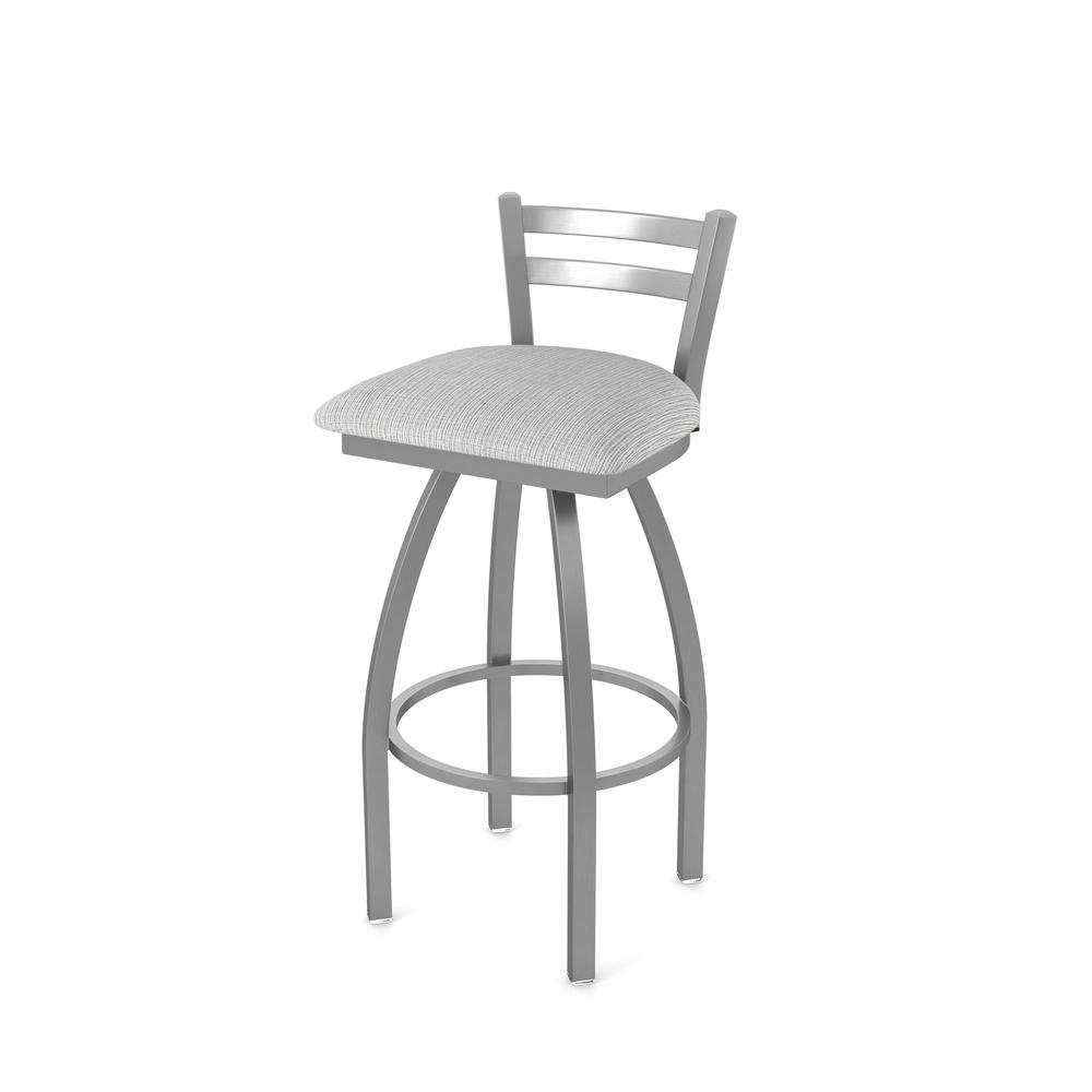 411 Jackie Low Back Stainless Steel 30" Swivel Bar Stool with Graph Alpine Seat. Picture 1