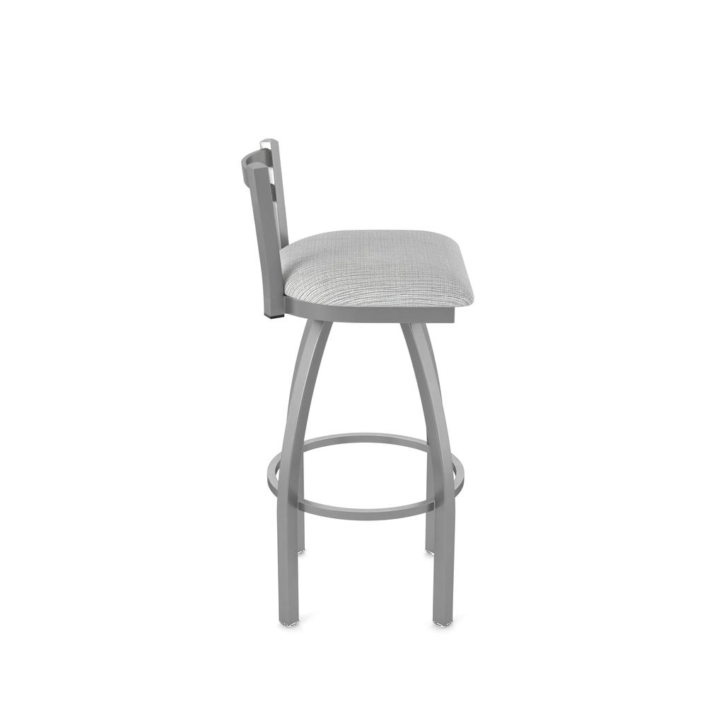 411 Jackie Low Back Stainless Steel 30" Swivel Bar Stool with Graph Alpine Seat. Picture 4