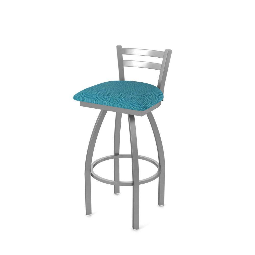 411 Jackie Low Back Stainless Steel 30" Swivel Bar Stool with Graph Tidal Seat. Picture 6