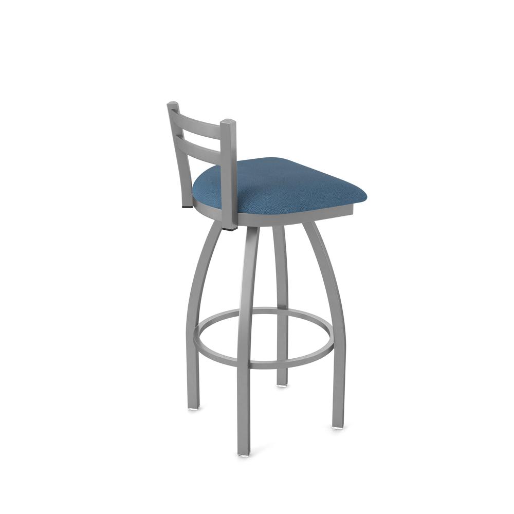 411 Jackie Low Back Stainless Steel 30" Swivel Bar Stool with Rein Bay Seat. Picture 2