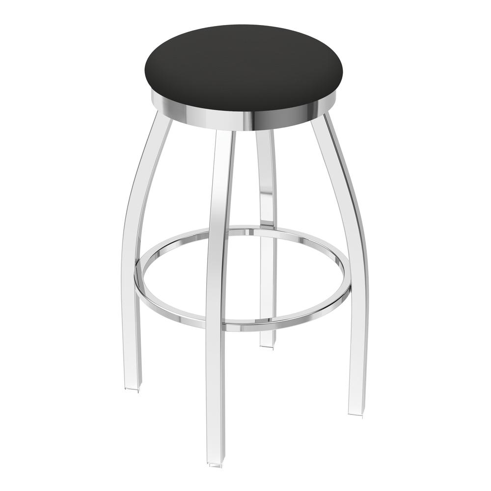 802 Misha 36" Swivel Extra Tall Bar Stool with Chrome Finish and Canter Iron Seat. Picture 1