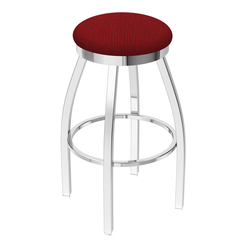 802 Misha 36" Swivel Extra Tall Bar Stool with Chrome Finish and Graph Ruby Seat. Picture 1