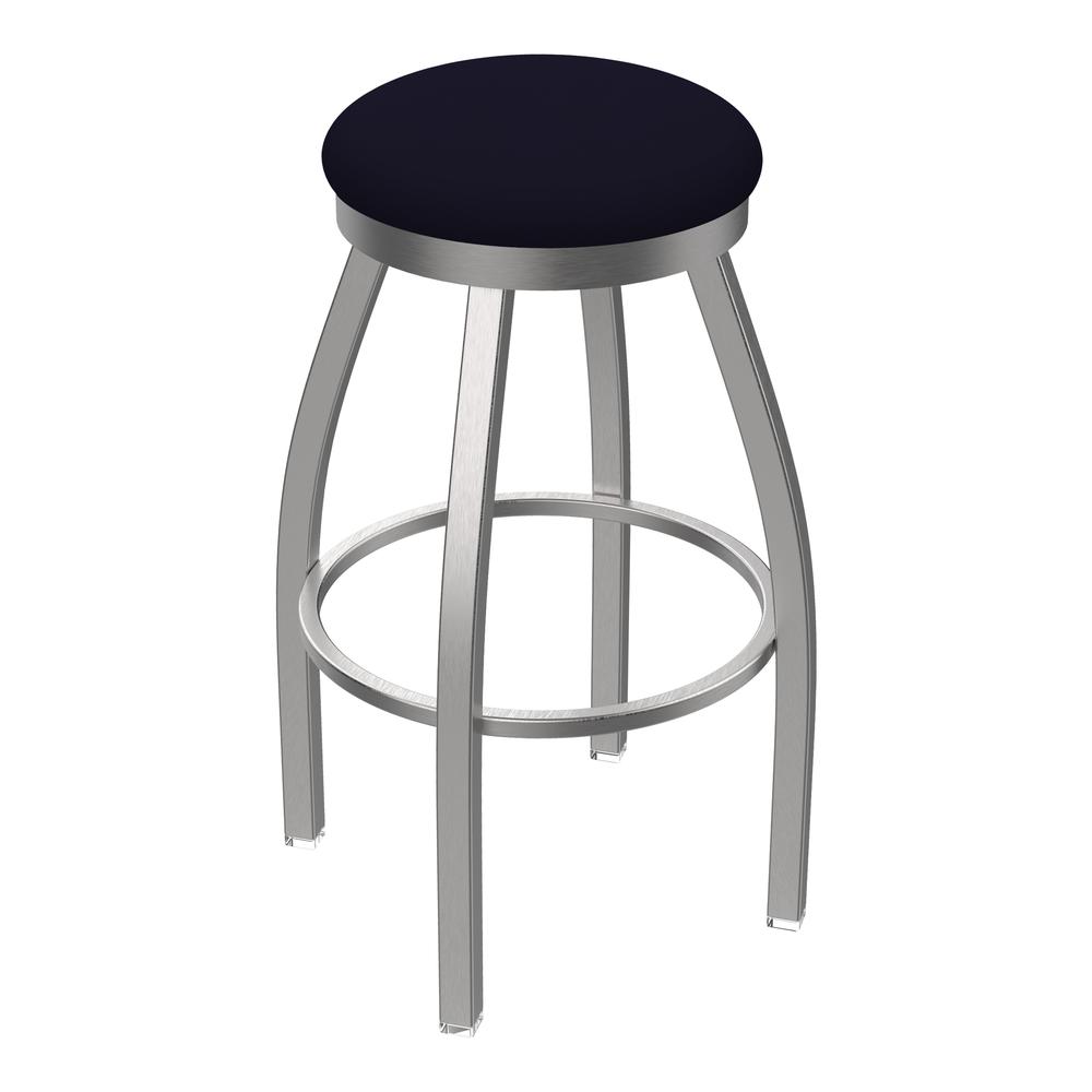 802 Misha Stainless Steel 30" Swivel Bar Stool with Canter Twilight Seat. Picture 1