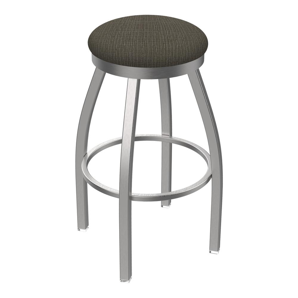 802 Misha Stainless Steel 30" Swivel Bar Stool with Graph Chalice Seat. Picture 1